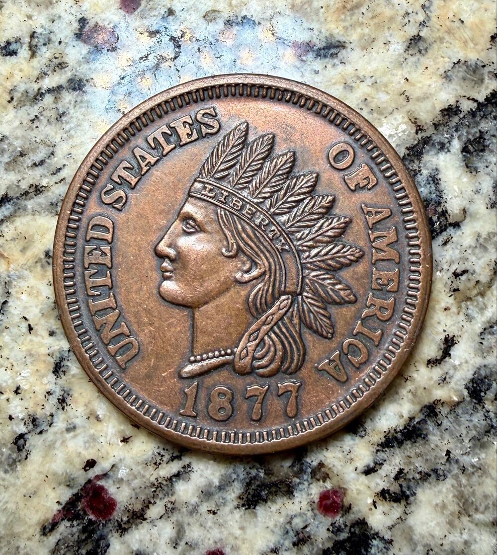 Vintage Oversized 1877 Indian Head Penny Replica 3” Novelty One Cent Coin